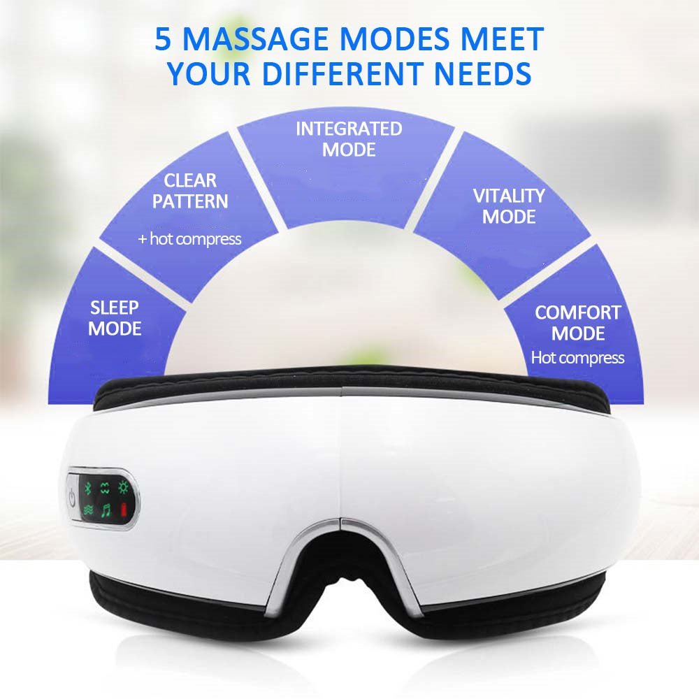 Smart Eye Massager with Heat & Air Compression – Portable Electric Eye Care Device for Stress, Dark Circles & Eye Fatigue