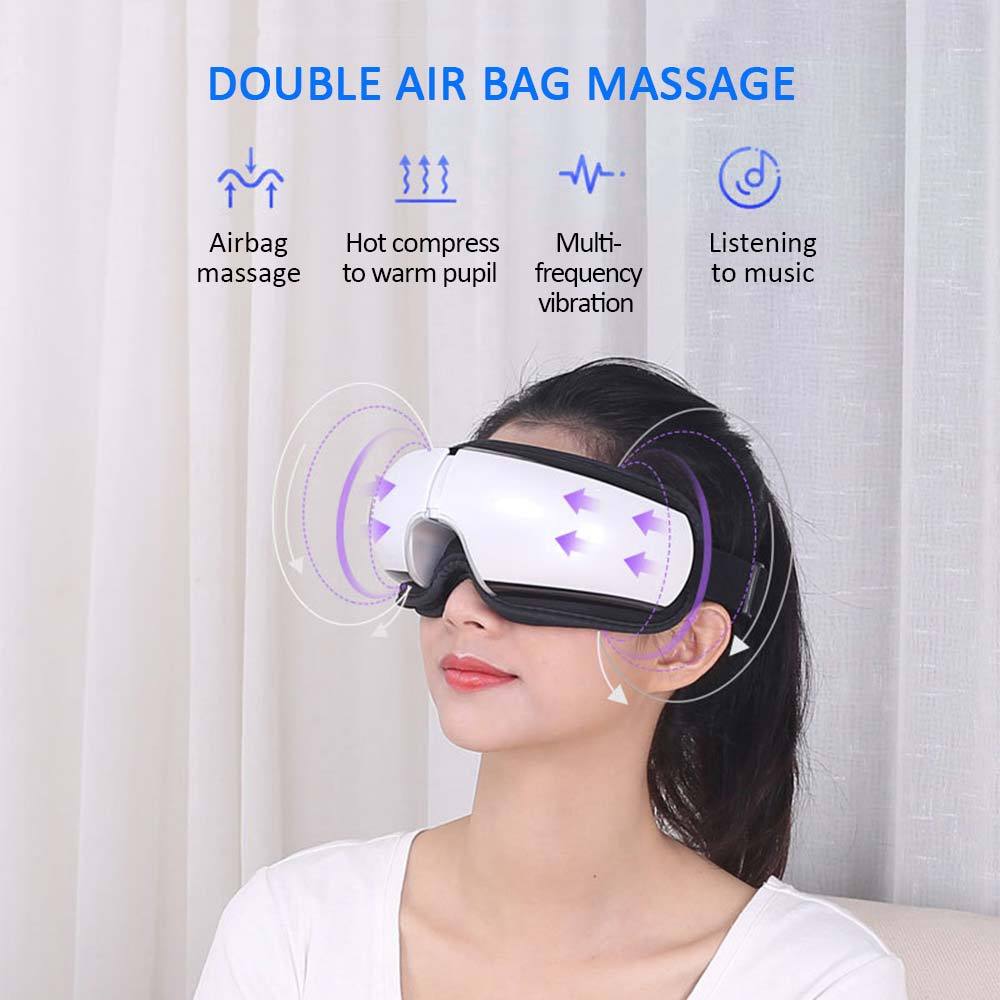 Smart Eye Massager with Heat & Air Compression – Portable Electric Eye Care Device for Stress, Dark Circles & Eye Fatigue